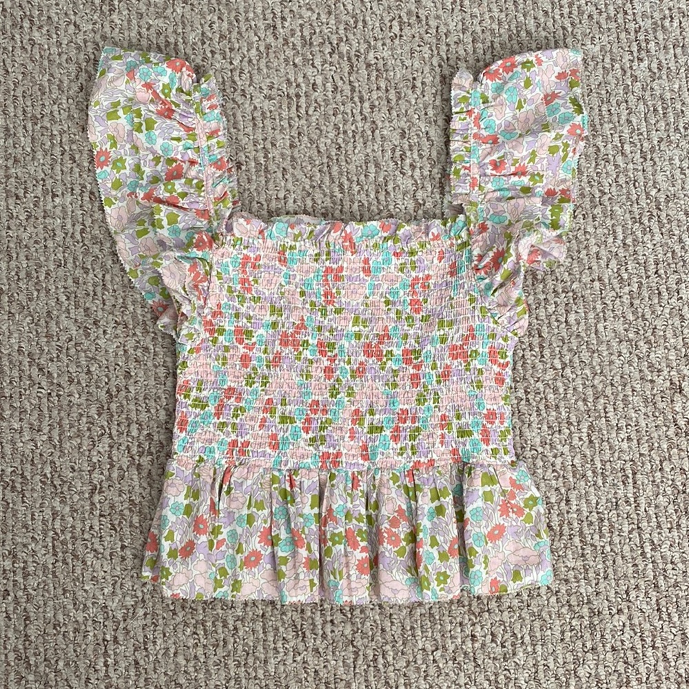 love the label smocked bodice tank